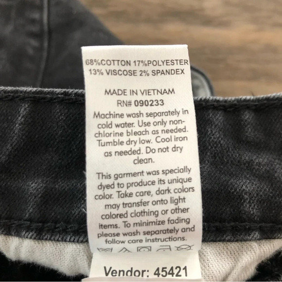 Pacsun Mens 33 waist Slim Fit Black Wash Jeans stretch distressed 33 X 30 - Picture 9 of 9